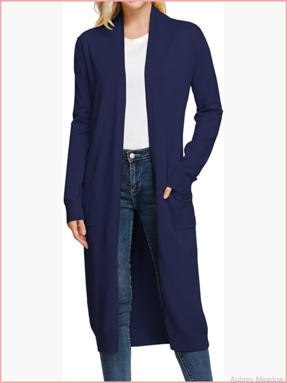 Essential Open Front Maxi Long Knitted Cardigan Sweater for Women